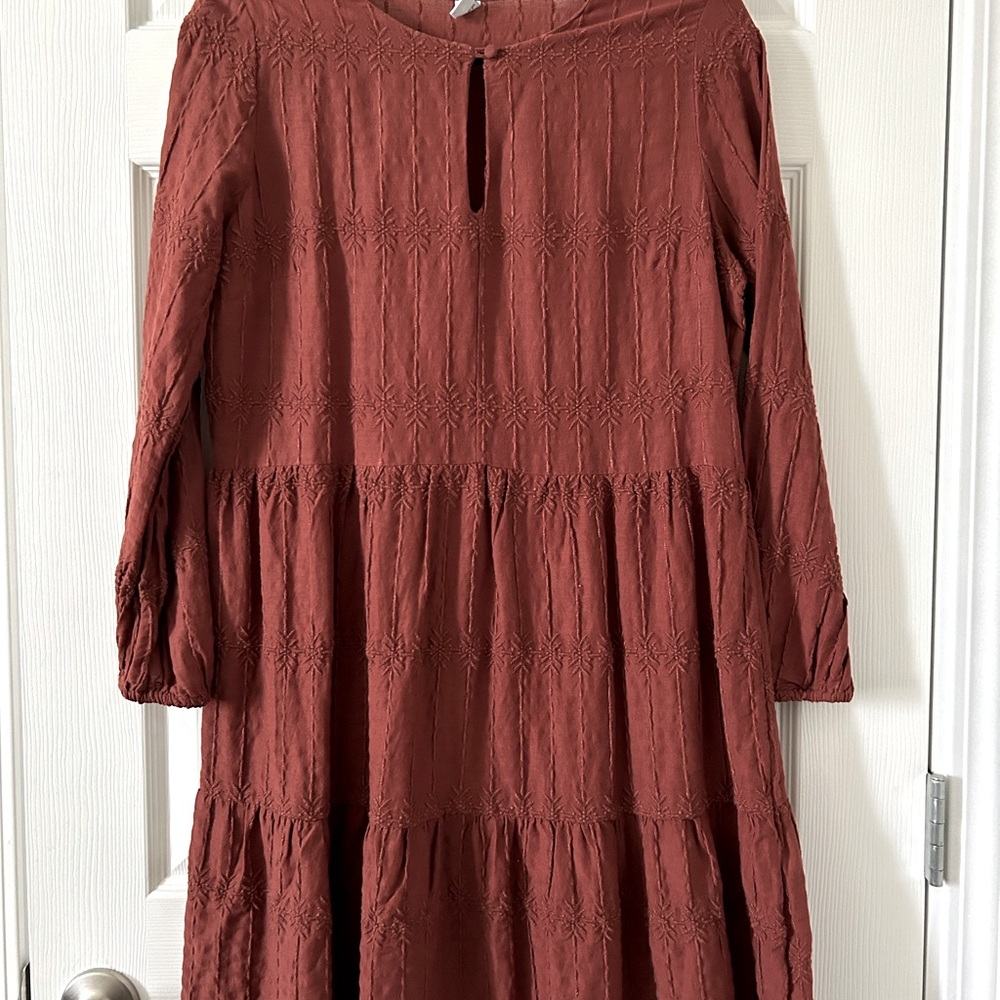 Burnt Orange midi Dress